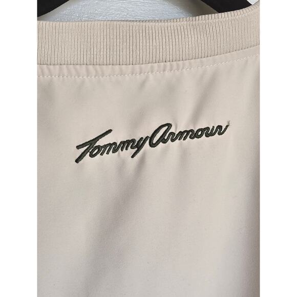 Tommy Armour Preppy Golf Windbreaker Lightweight Pullover Beige Sweatshirt - Picture 10 of 10